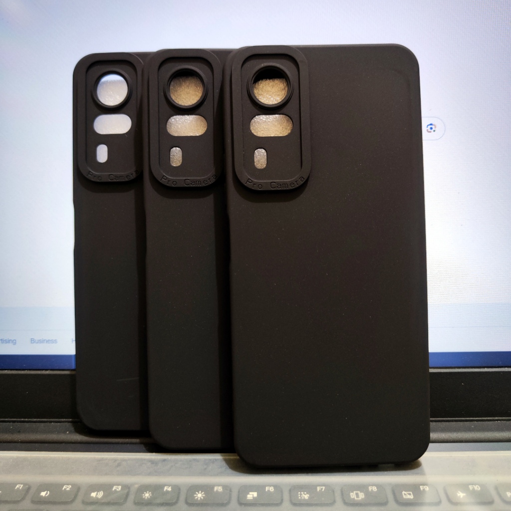 Black matte softcase Vivo Y51, Vivo Y51A, Vivo Y53s silikon hitam solid