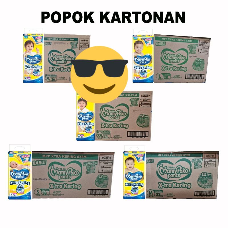 Mamypoko karton isi 4 (S M L XL XXL)