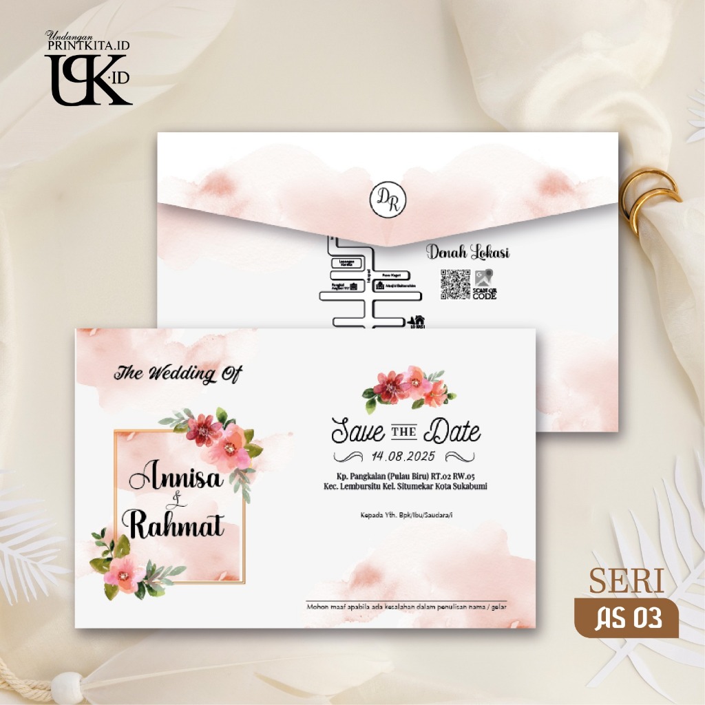 

Undangan Pernikahan SemiAmplop Terbaru Simple Tema Pink Terbaru Mewah
