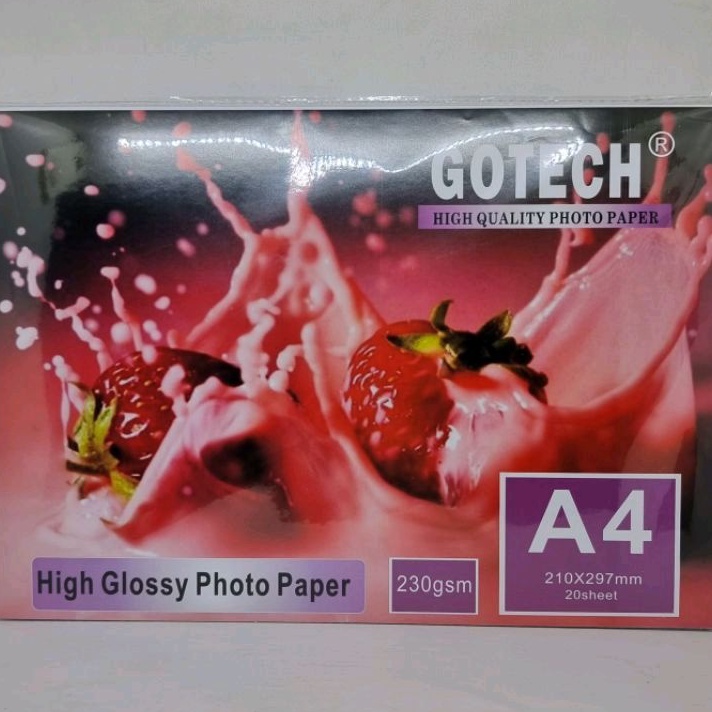 

GOTECH GLOSSY PHOTO PAPER A4 23 GSM