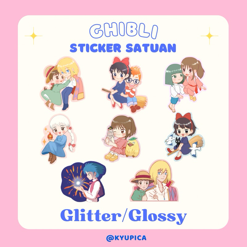 

Ghibli Stickers Various Designs (Howl, Kiki's Delivery, Spirited Away) | art by kyupica CF17