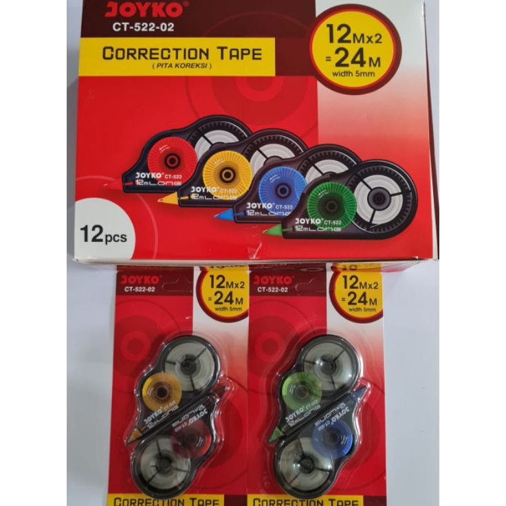 

Terbaru Tipex Roll Joyko CT522 isi 24 Pcs