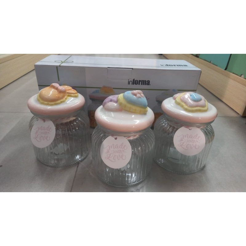 Toples kue informa lucu/toples kopi gula teh informa