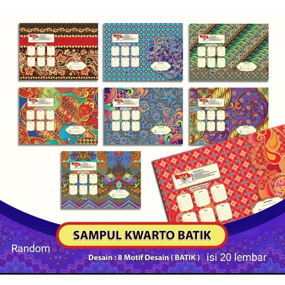 

Sampul Buku Tulis Batik 2 Lembar ukuran Kwarto