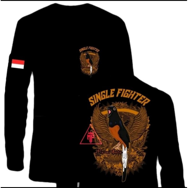 KAOS LENGAN PANJANG MURAI BATU NEW COKLAT BESAR