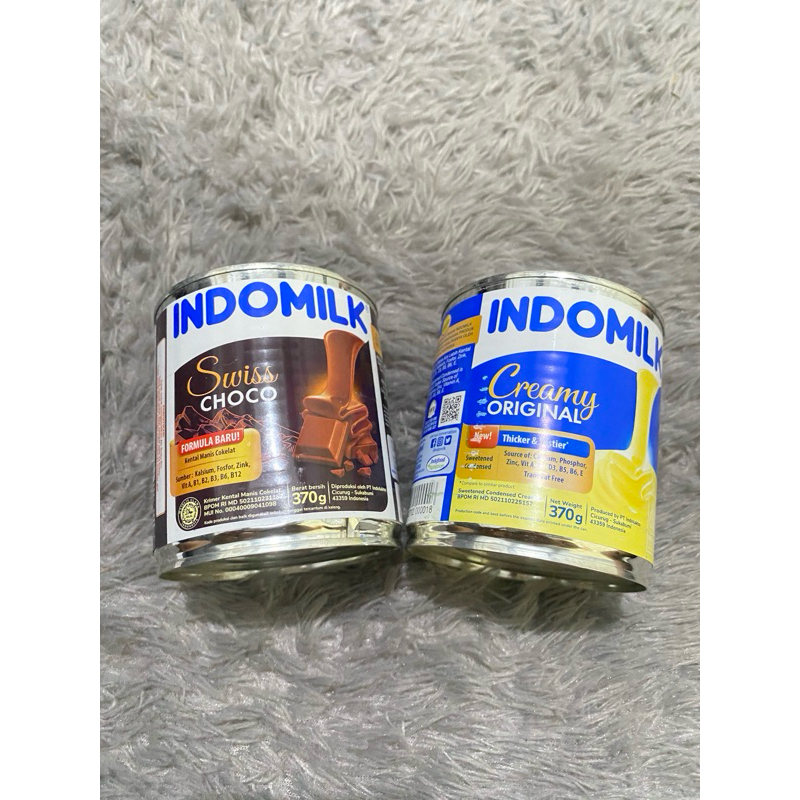 

susu kaleng kental manis indomilk coklat dan putih 370gr