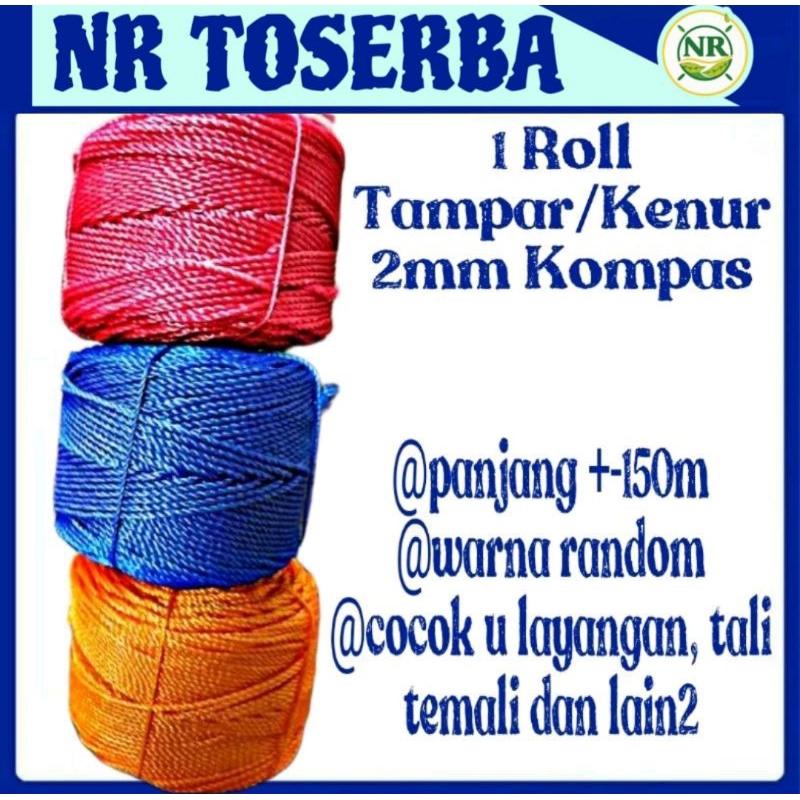 [KENUR 2MM] 1ROLL TALI TAMPAR 2MM KOMPAK ORIGINAL/ TALI TAMBANG 2MM TALI SENAR TALI LAYANGAN/ TALI N