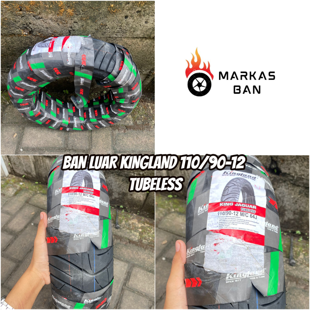 BAN LUAR KINGLAND 110/90-12 TUBLESS || BAN LUAR SCOOPY KINGLAND KING 110/90-12 TUBELESS