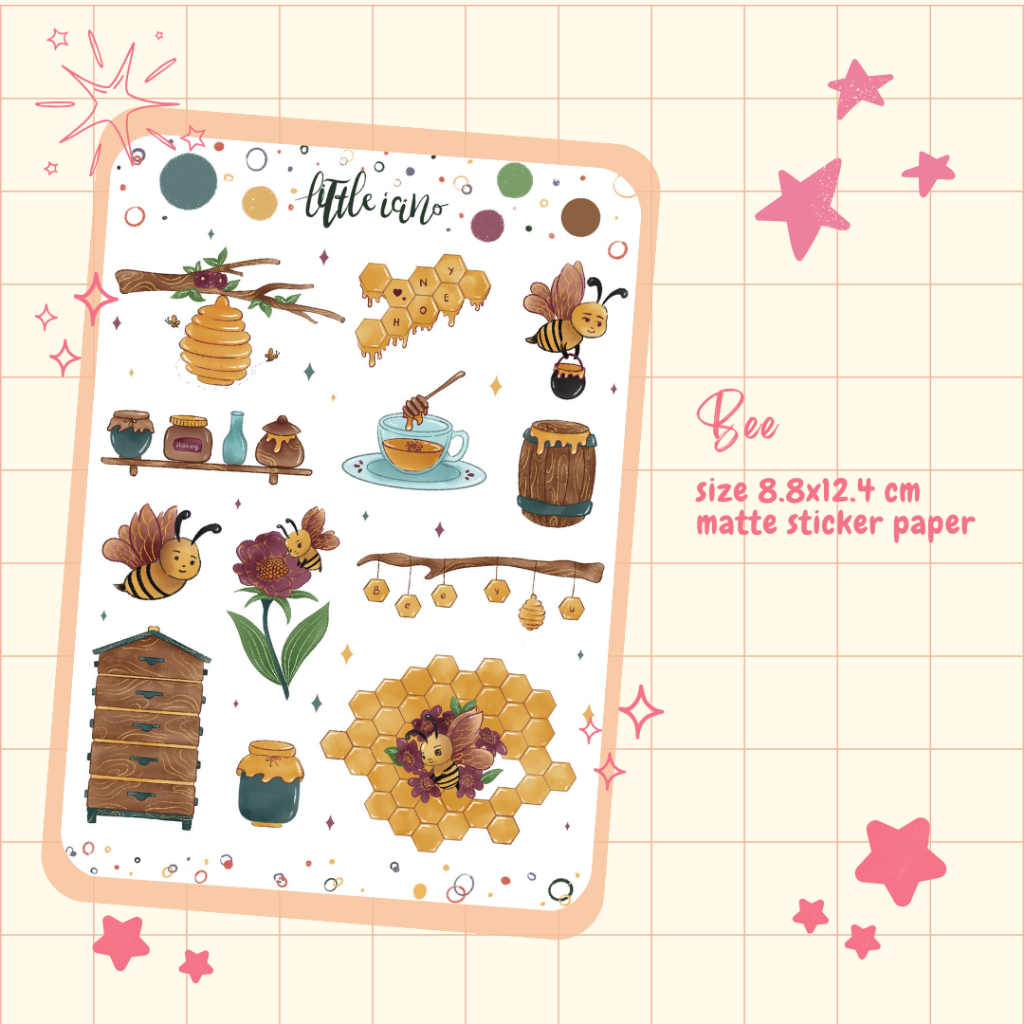 

Sticker Bee/Lebah untuk planner dan journal| DRN020