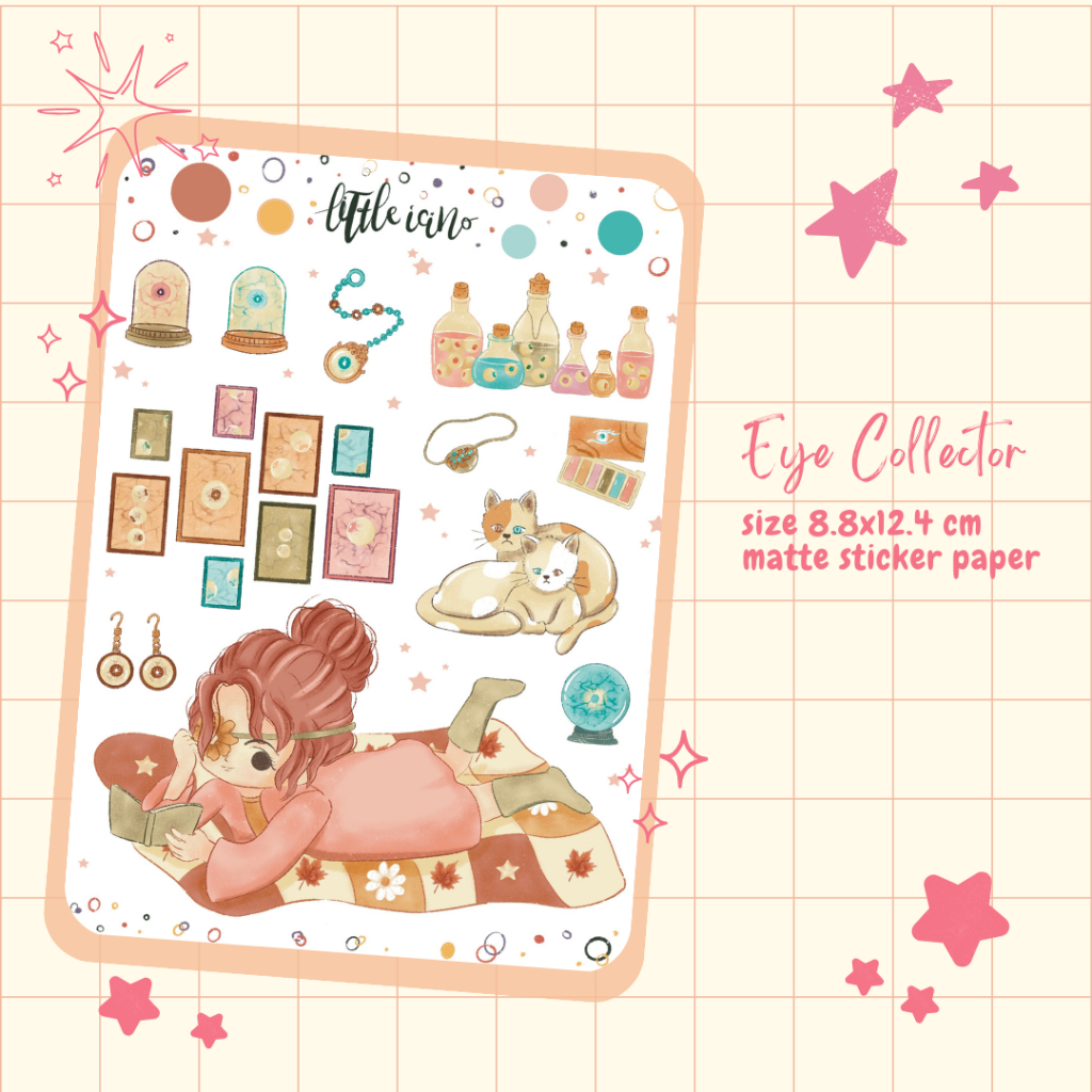 

Sticker Eye Collector Girl untuk planner dan journal| DSS025