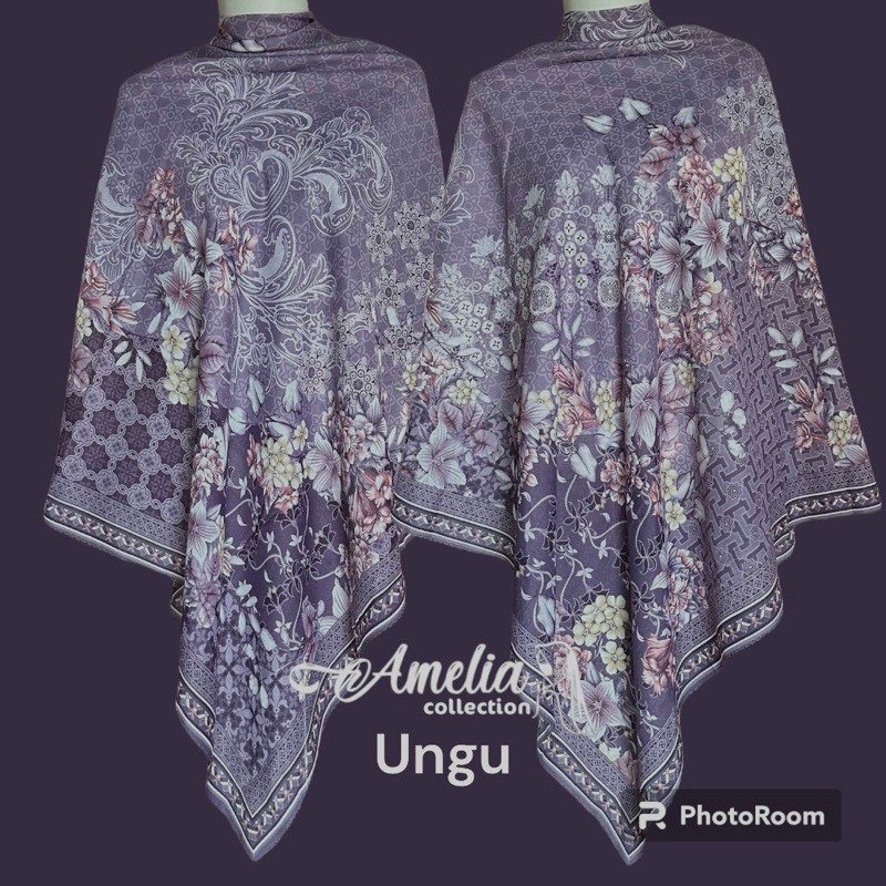 HIJAB SEGIEMPAT UK 130x130 BAHAN VOAL MOTIF BARU