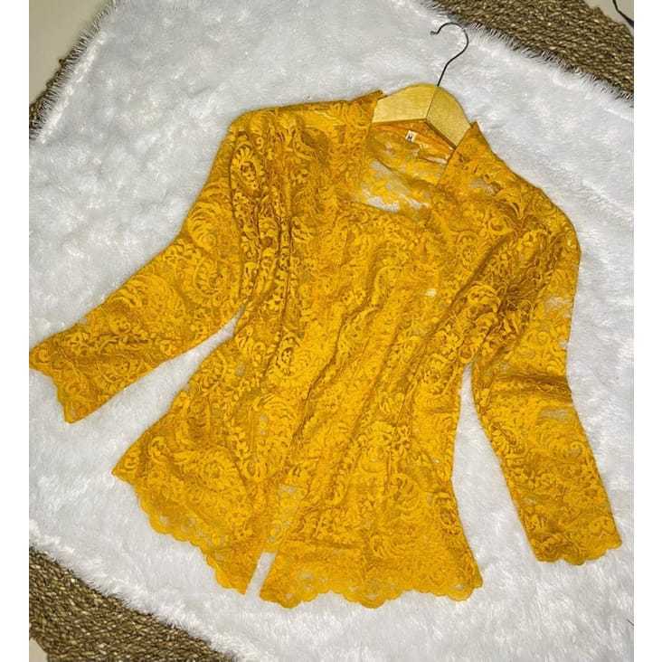 PROMO TERMURAH ATASAN WANITA MODEL KEBAYA BAHAN BROKAT/BAJU KEBAYA BROKAT BUAT WISUDA ANAK REMAJA/FA