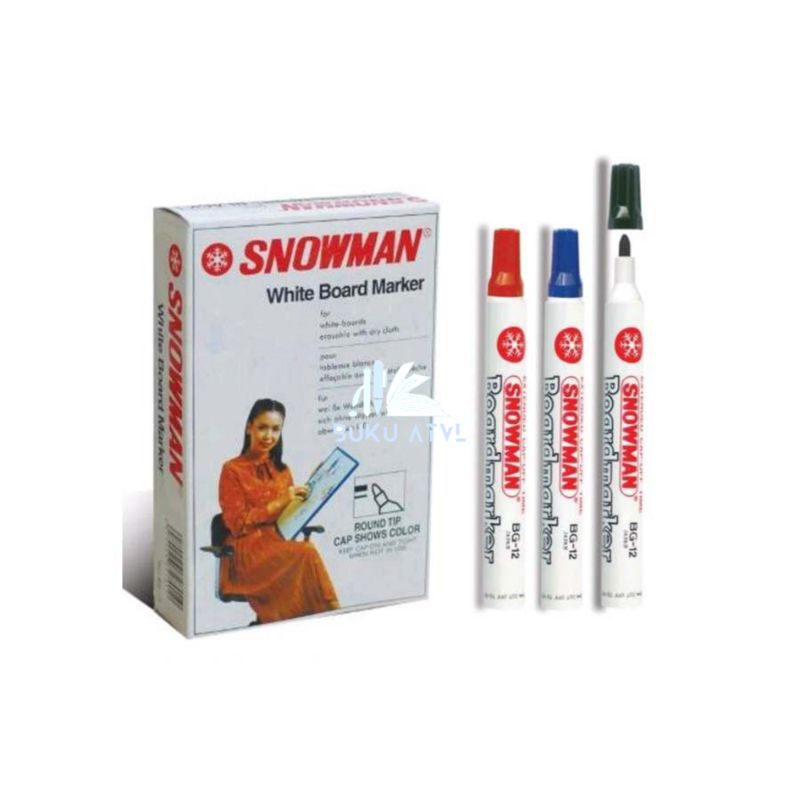 

Spidol Snowman Whiteboard BG-12 Hitam