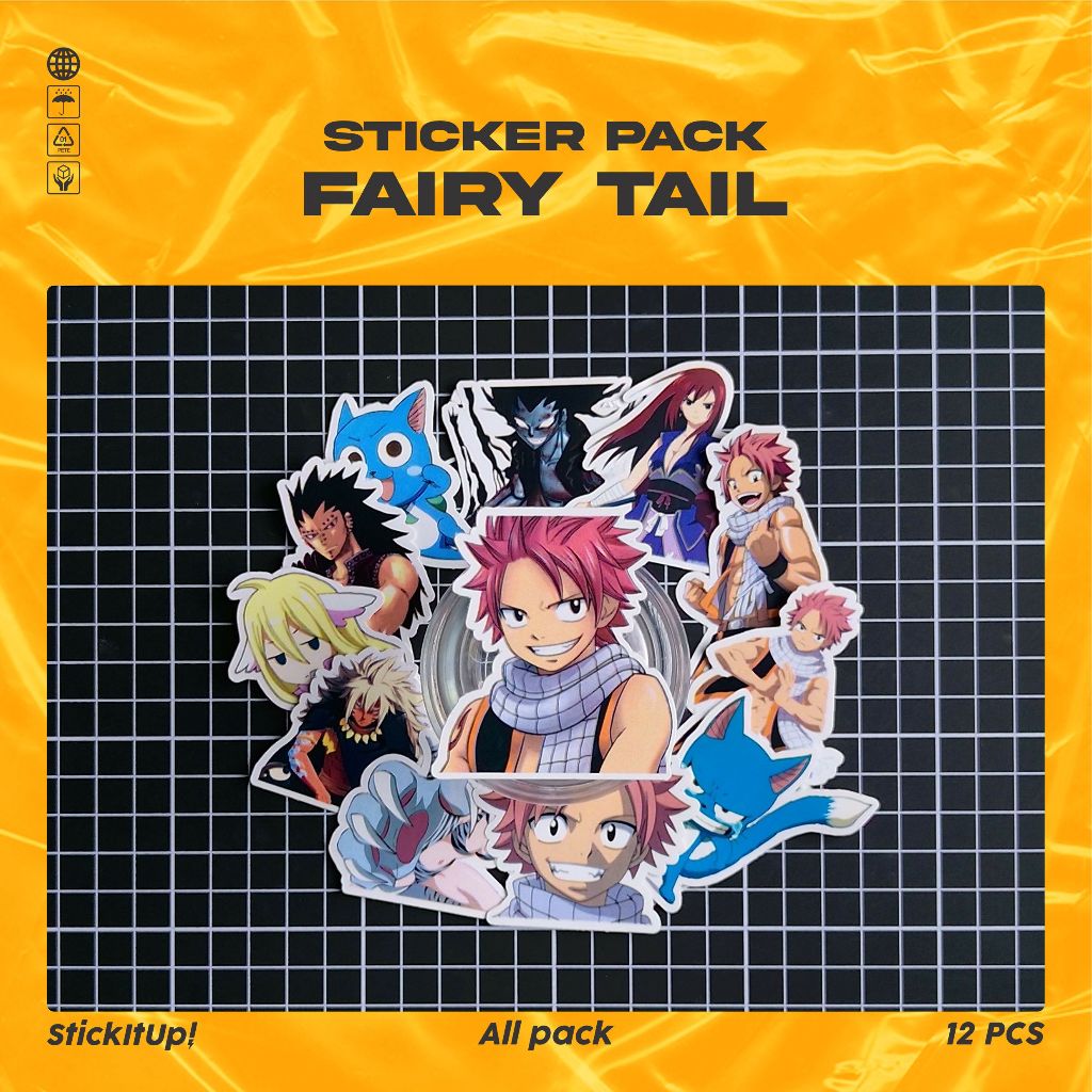 

COD✨ StickItUp Stiker Pack Anime Fairy Tail Lucu Colorfull Keren Untuk Koper Laptop Skateboard