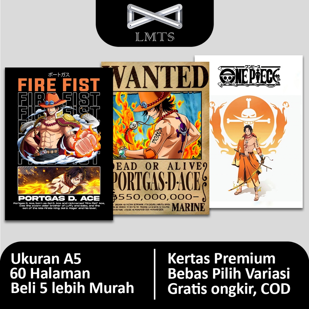 

[Grosir] Buku Tulis Ace One Piece