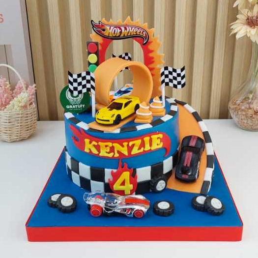 

CAKE HOT WHEELS COVER CAKE BUTTERCREAM UK 15CM / KUE ULANG TAHUN