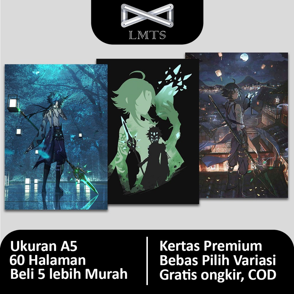 

[Grosir] Buku Tulis Xiao Genshin Impact