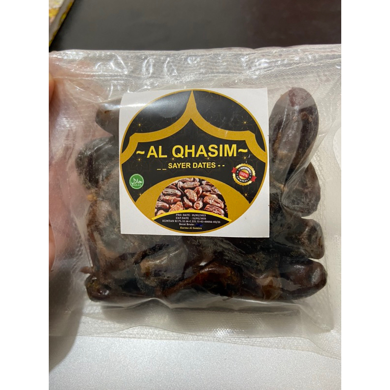 

Kurma Sayer al qhasim kering kemasan pack 200gr