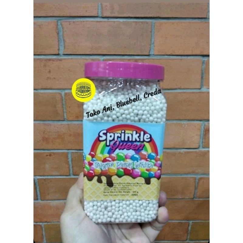 

Sprinkle Sugar Pearl White 4mm, Botol 500gr ( 29710-R1 )