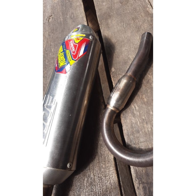 knalpot second Norifumi rocket 4 stainles standar original KLX/D-TRACKER