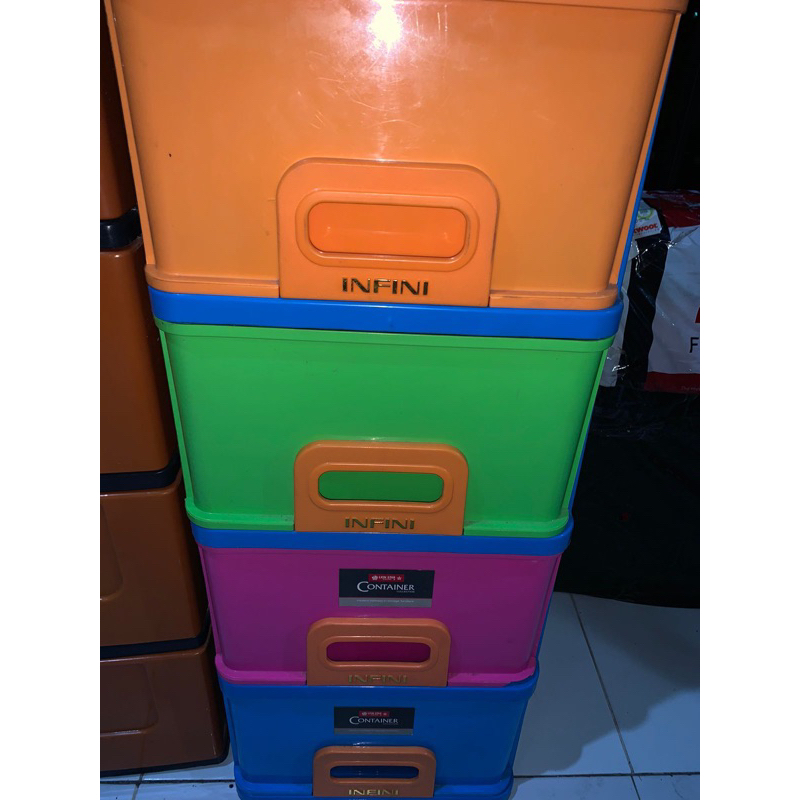 lemari plastik lion star ercell susun 4 laci