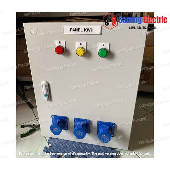 Panel Socket Daya 13.200 + KWH Meter Digital