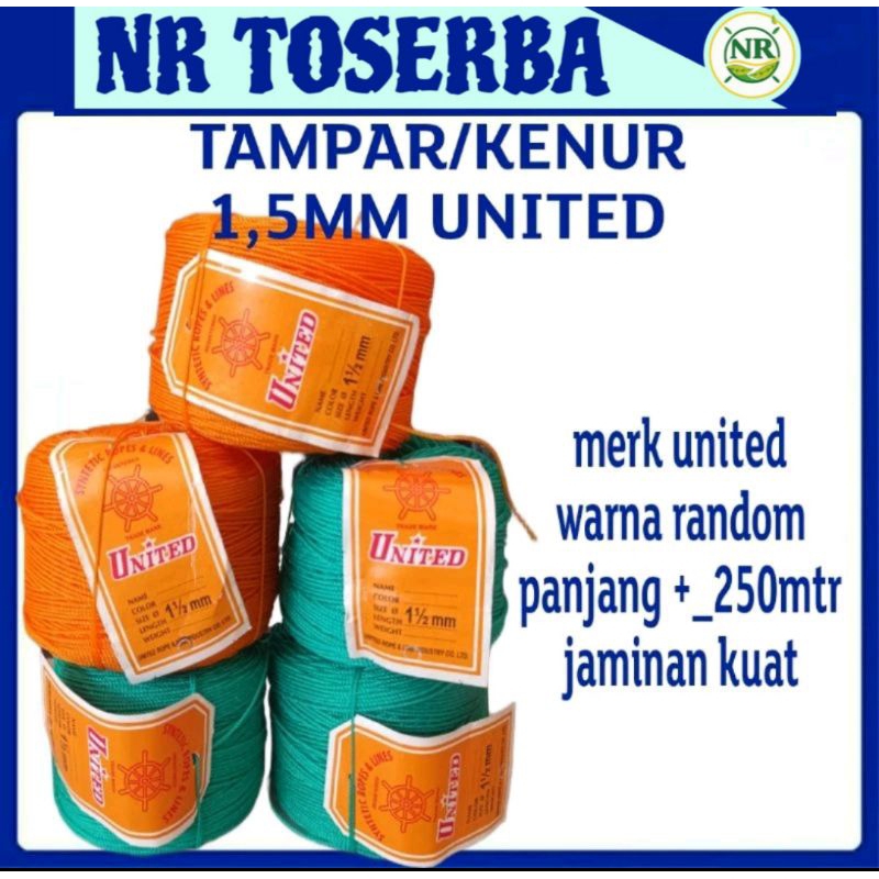 KENUR 1,5MM UNITED/ TALI TAMPAR 1,5MM/ TALI TAMBANG 1,5MM UNITED/ TALI SAPI TALI LAYANGAN KENUR LAYA