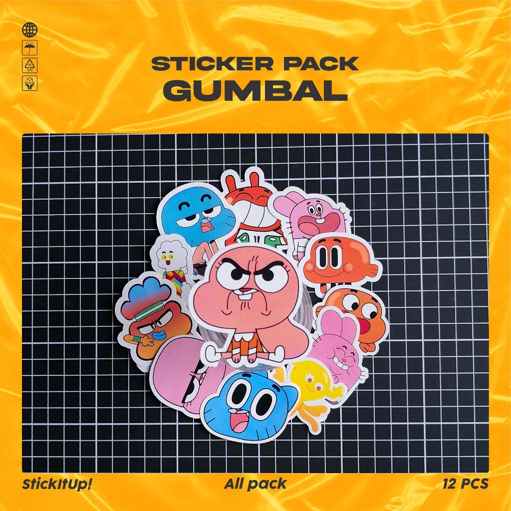 

COD✨ StickItUp Stiker Pack Kartun The Amazing World Of Gumball Lucu Colorfull Keren Untuk Koper Laptop Skateboard