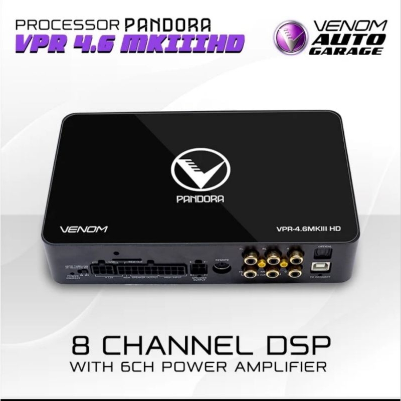 power processor dsp venom pandora 4.6 MkIII HD 8 channel + soket pnp original garansi resmi