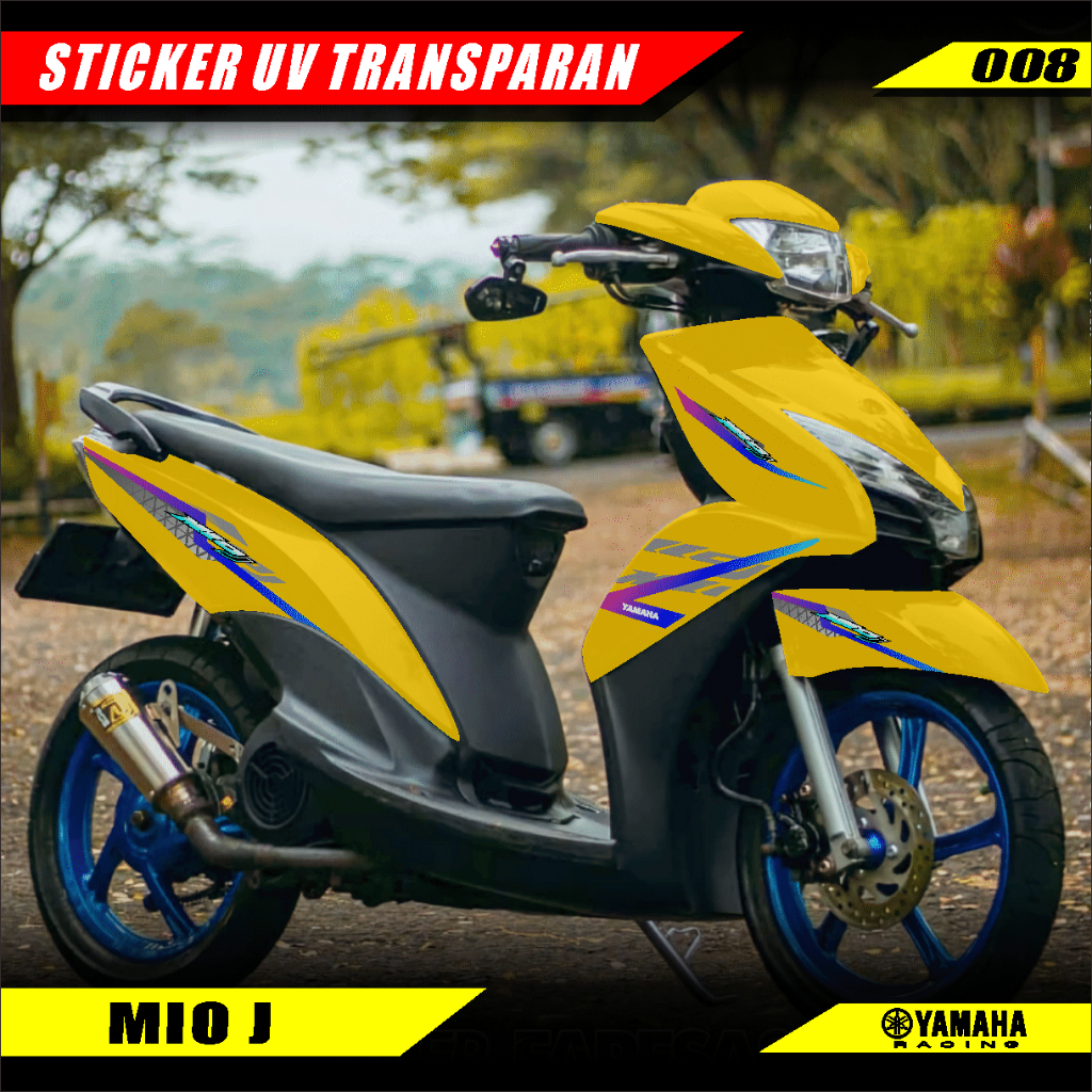 STRIPING TRANSPARAN MIO J VARIASI LIST MOTOR DESAIN MINIMALIS GPC 008