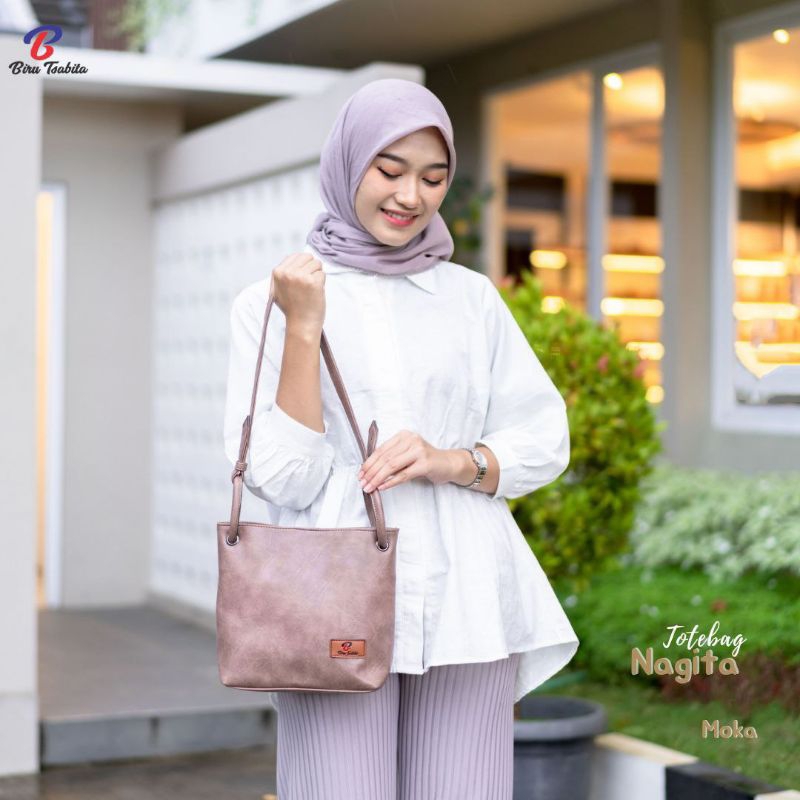 NAGITA BAG BY BIRU TSABITA (totebag kerja/totebag kuliah/tas kerja/tas kuliah/tas kerja premium/tas 