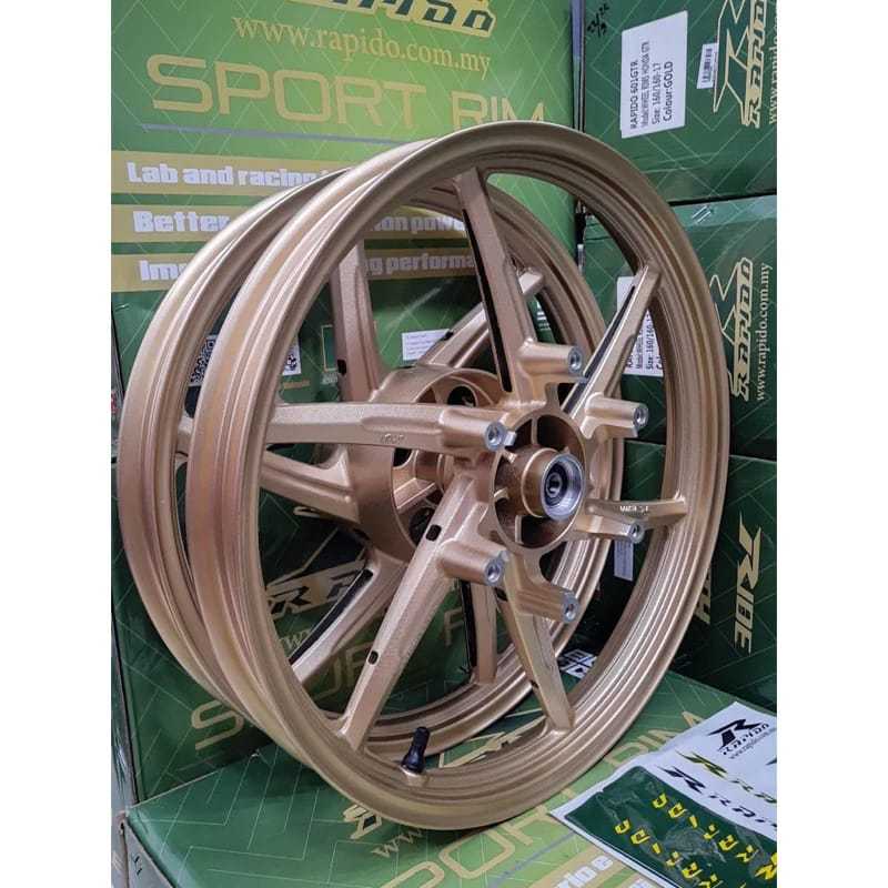 VELG BINTANG SUPRA GTR RAPIDO 160/160 x 17 SET GOLD HITAM