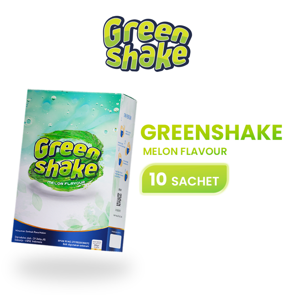 Greenshake Aroma Melon - Minuman Kaya Serat dan Baik untuk Pencernaan / Minuman Penurun Berat Badan