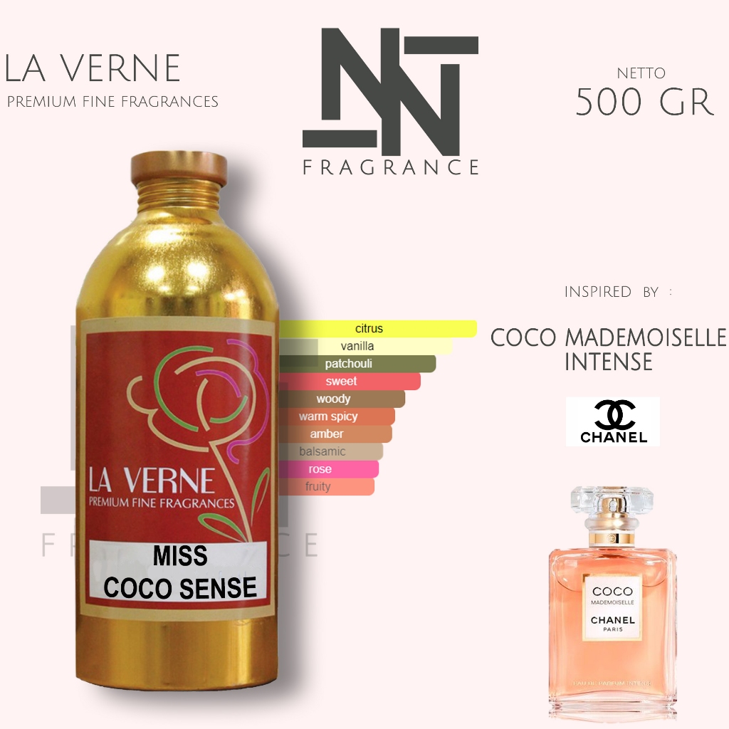 MISS COCO SENSE BY LA VERNE 500 GR | BIBIT PARFUM COCO MADEMOISELLE INTENSE CHANELL