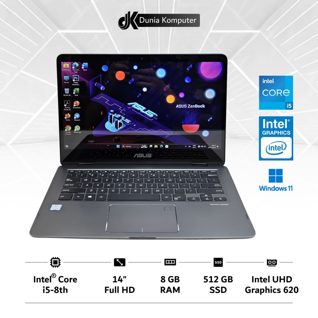Laptop Bekas / Second Asus Zenbook UX461F Intel Core i5 &amp; i7 Gen 8 Bergaransi