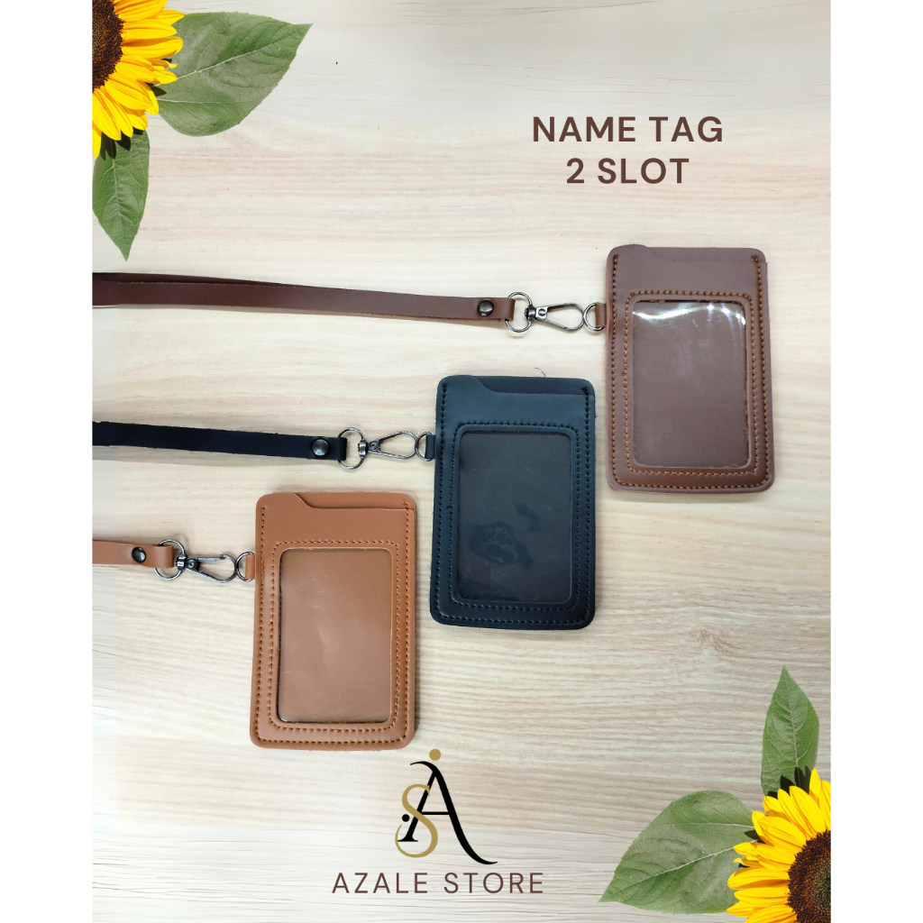 

Name Tag ID Card 2 Slot Kartu Lanyard ID Card Kulit 2 Slot Terbaru
