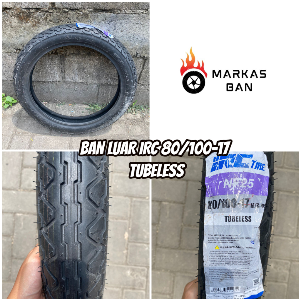 BAN LUAR IRC 80/100-17 TUBELESS || BAN LUAR IRC 80/100-17 BAN LUAR VERZA / MEGAPRO TUBLESS