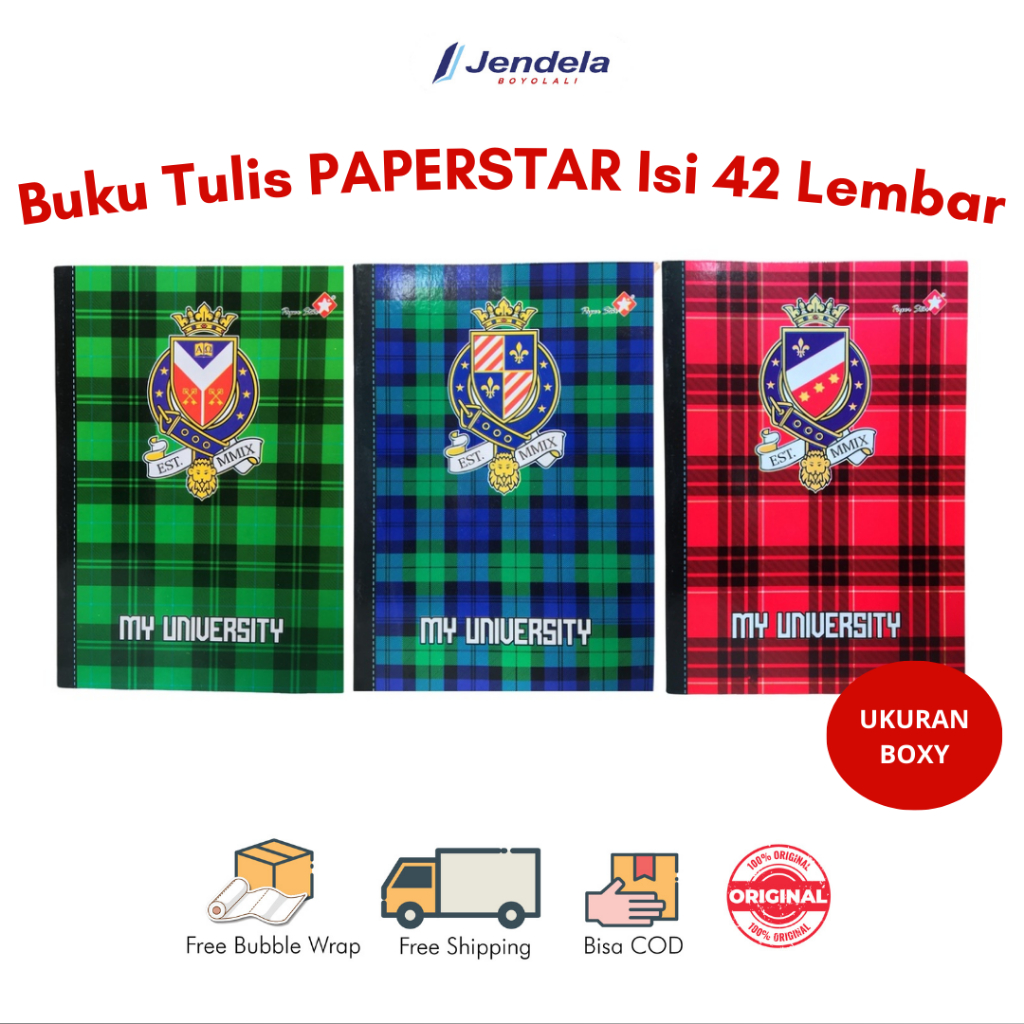 

Buku Tulis Boxy Paperstar 42 Lembar Isi 5 Buku