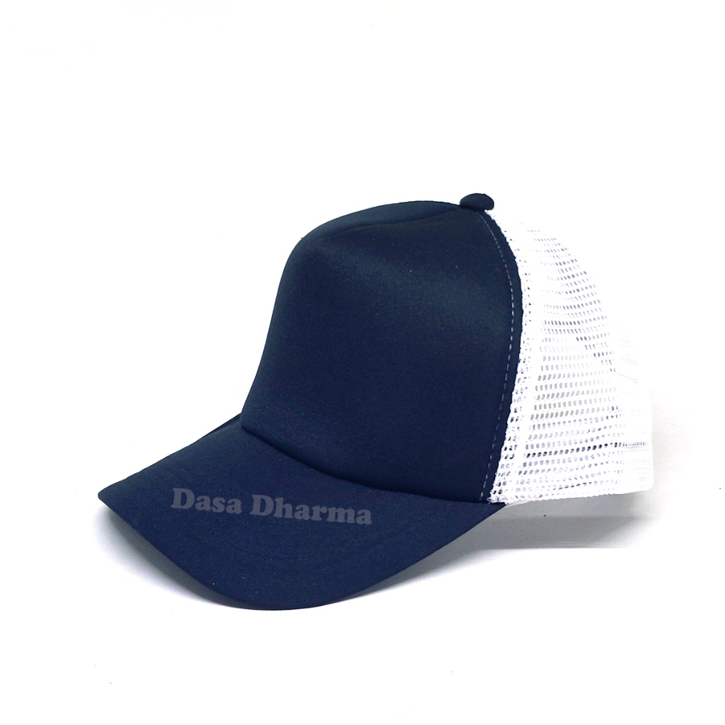 Topi Jaring Pria Dewasa Polos Hitam Putih