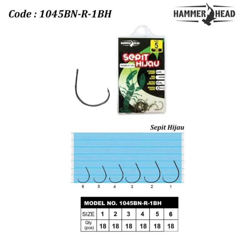 Mata Kail Udang Sepit Hijau Hammerhead