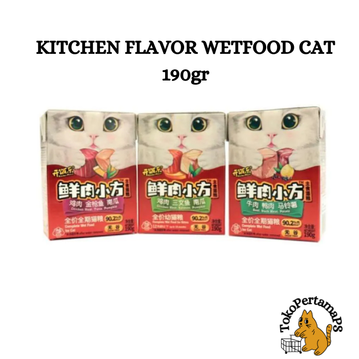 Kitchen Flavor WetFood Cat 190Gr Kotak - Makanan Basah Kucing