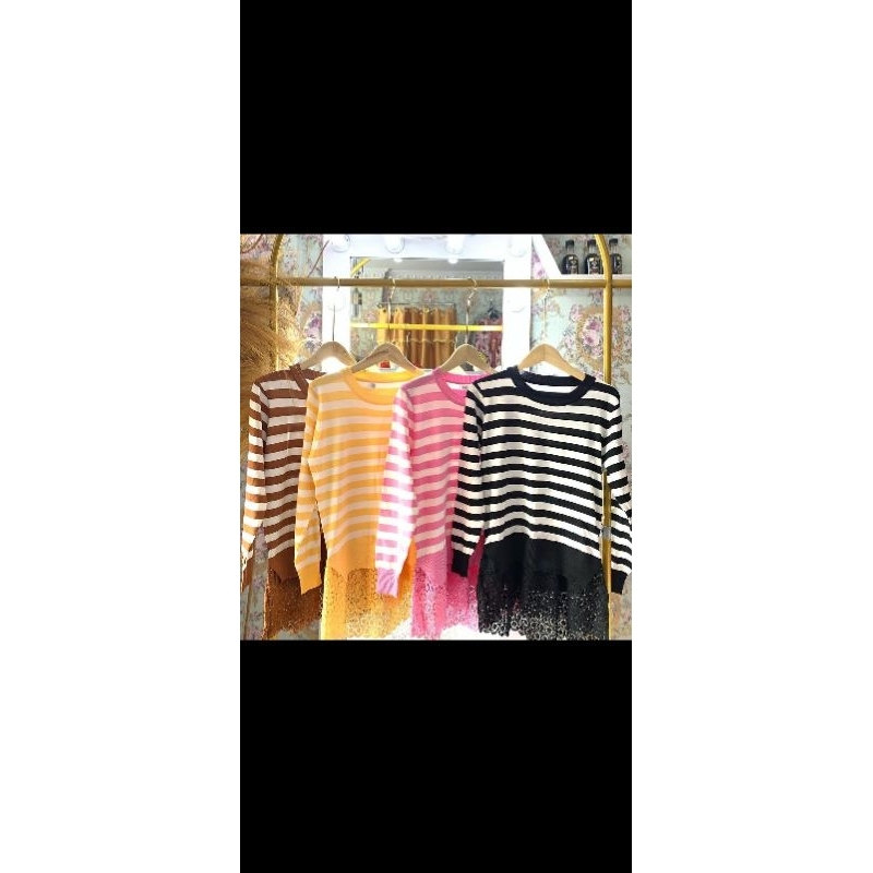 Baju Rajut Import motif liris