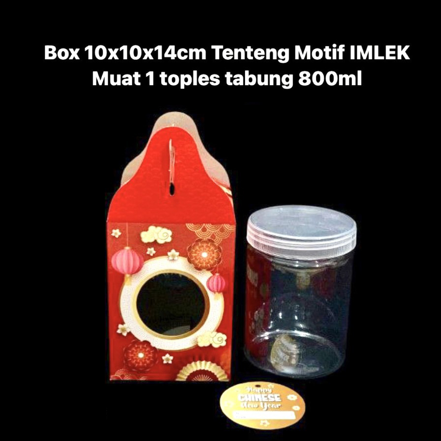 

5 pcs Kardus Jinjing Toples Tabung 800ml Imlek Sincia Box Tenteng Kemasan Hampers Parcel Chinese New Year