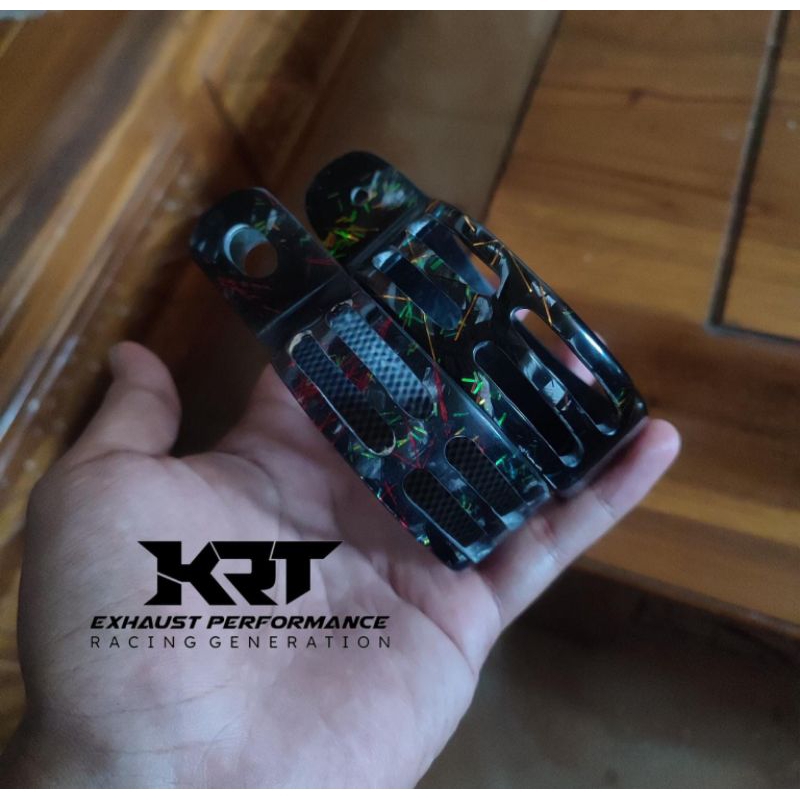 Claim Carbon Kevlar Forget 2,5inch Spesial Silincer Ninja 2tak Serat Carbon Keflar Forget Gantungan 