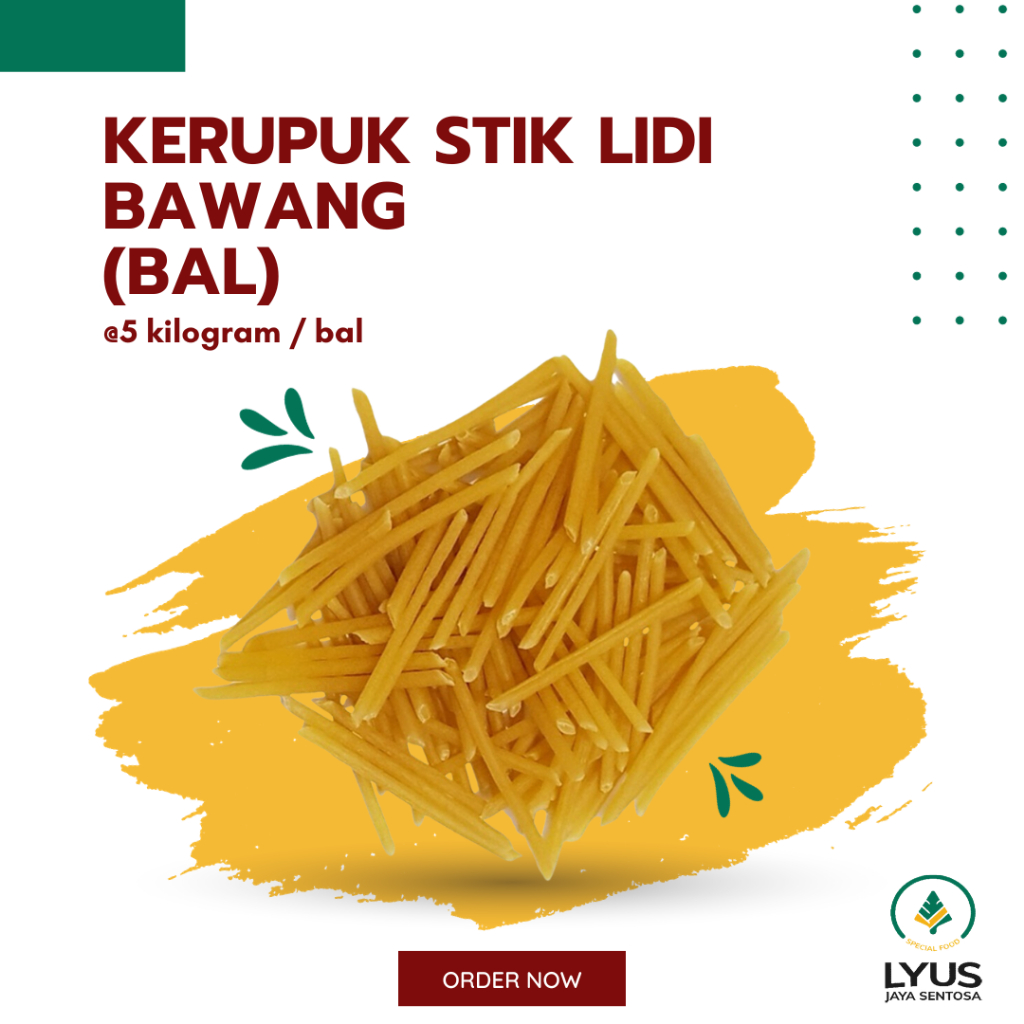 

Kerupuk / Krupuk Stik Lidi Bawang @5kg (BAL)