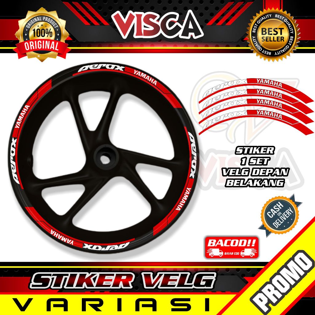 Stiker Velg List Velg Motor Stiker Velg Aerox motif New