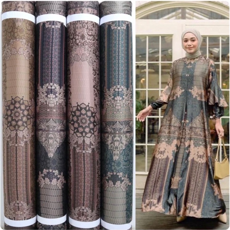 Bahan Kain silk meteran Felicia  bahan silk  bahan gamis seragam dan mukena  maxmara  diorsilka