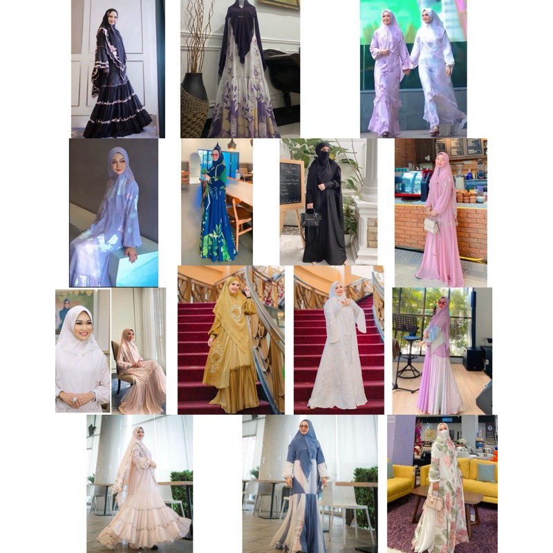 HANA BORDIR FATIMAH OUTER BORIDR AZALIA BALQIS KAYRA ADANA,French khimar Myrin,Kanya dress,Tala Bord