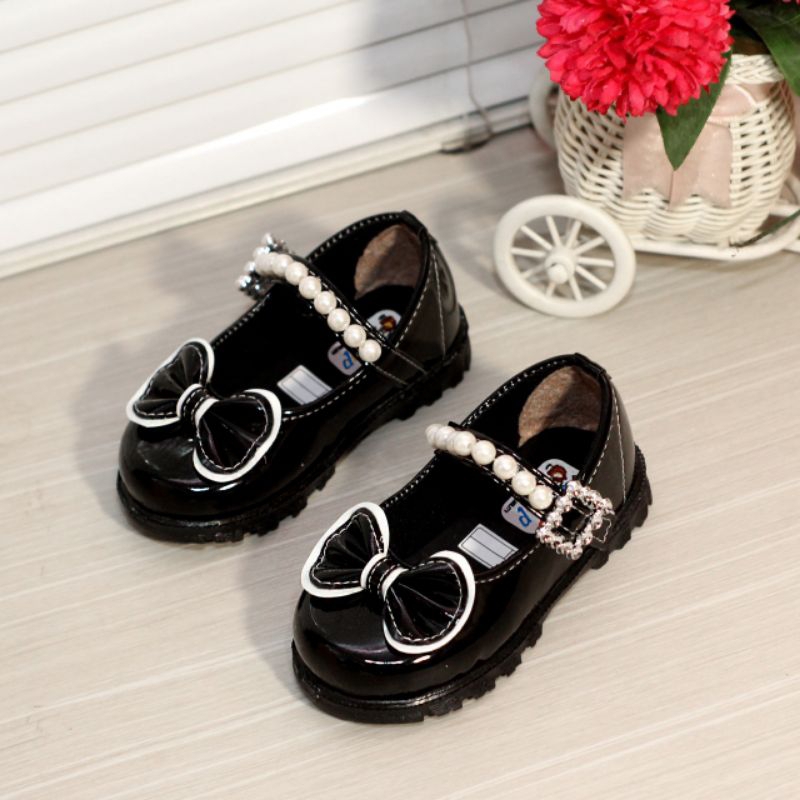 Sepatu Loafer Anak Perempuan Dokmart Pita Mutiara