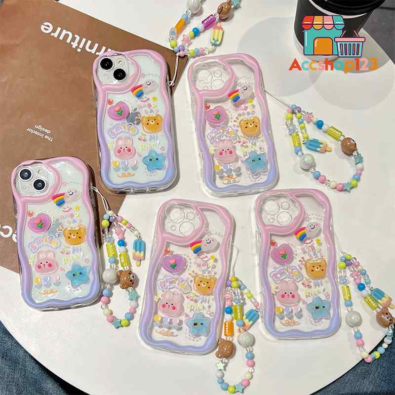 SS869 SOFTCASE HAPPY DAY RABBIT BEAR 3D UNTUK SAMSUNG J2 PRIME A02S A03S A03 A04 A04E A05 A05S  A13 